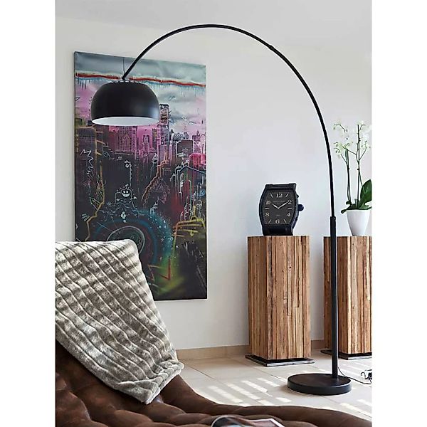 Bogenlampe in Schwarz 195 cm hoch günstig online kaufen