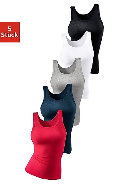 petite fleur Unterhemd, (5er-Pack), aus weicher Feinripp-Qualität, Tanktop, günstig online kaufen
