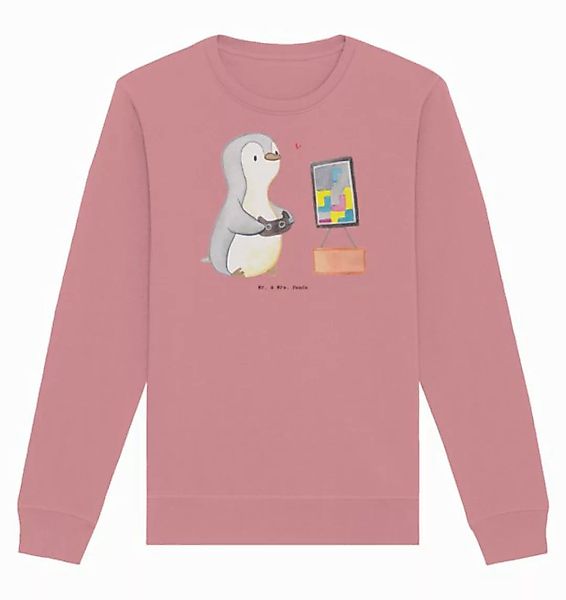 Mr. & Mrs. Panda Longpullover Größe M Pinguin Zocken - Canyon Pink - Gesche günstig online kaufen