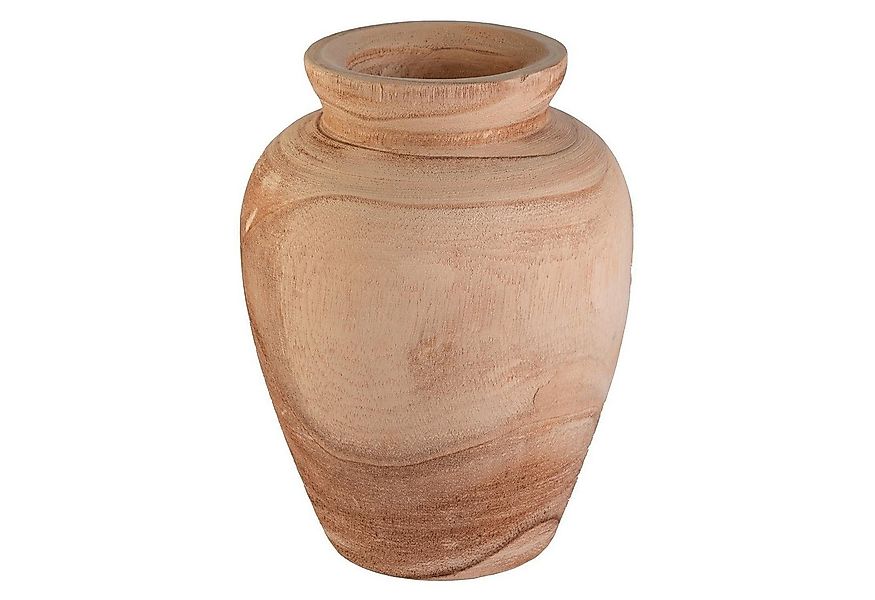Dekovase PIACE, Ø 11,5 x H 21 cm, Braun, Paulowniaholz (1 St) günstig online kaufen