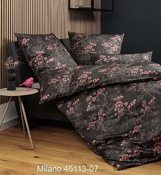 Janine Janine Mako-Satin Bettwäsche MILANO 45113 braun pink Größe:  155x220 günstig online kaufen