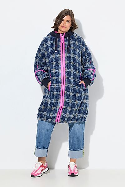 Laurasøn Outdoorjacke Teddy-Jacke Oversize Kapuze 2-Wege-Zipper günstig online kaufen