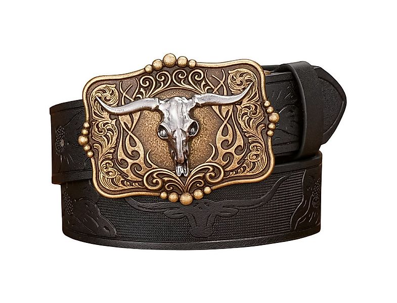 Ware aus aller Welt Koppelgürtel Westerngürtel mit Longhorn-Schnalle – im a günstig online kaufen