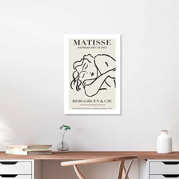 Poster / Leinwandbild - Matisse – Frau Schwarz-beige günstig online kaufen