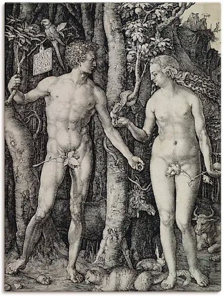 Artland Wandbild "Adam und Eva. 1504", Religion, (1 St.), als Leinwandbild, günstig online kaufen