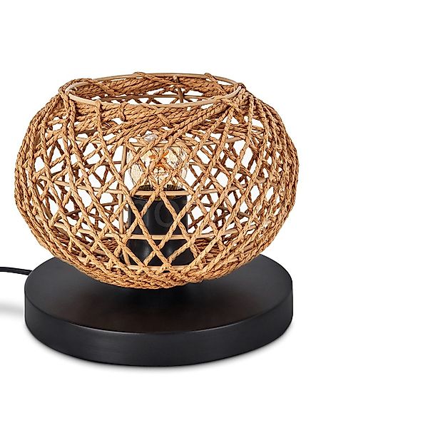 hofstein Tischleuchte Tischlampe aus Metall/Papierseil in günstig online kaufen