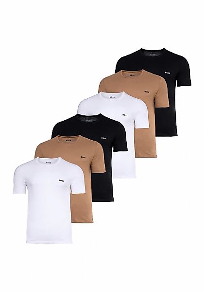 BOSS T-Shirt Herren T-Shirt 6er Pack Baumwolle (Packung, 6er Pack) günstig online kaufen