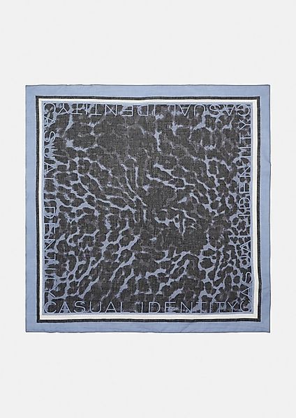 comma Schal Tuch, Quadratisches Baumwolltuch mit All-over-Print günstig online kaufen