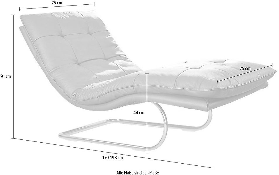 W.SCHILLIG Relaxliege »daily dreams«, in Waffelkissen-Optik, wahlweise mit günstig online kaufen