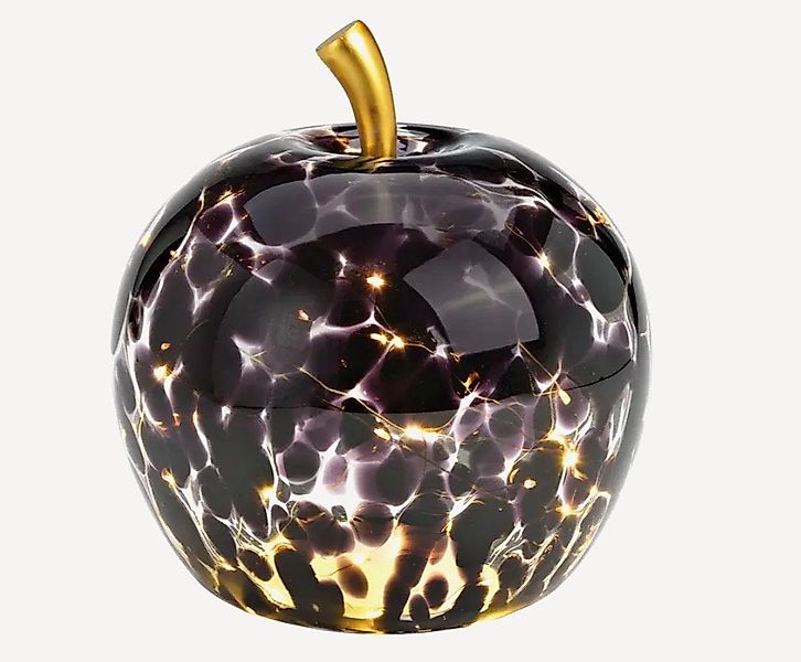 Seyila Home Dekofigur Dekorative Glas Apfel Leuchte mit LED, Crackle-Effekt günstig online kaufen