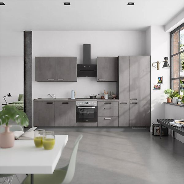 nobilia® Küchenzeile »"Riva II"« vormontiert, Ausrichtung wählbar, Breite 3 günstig online kaufen