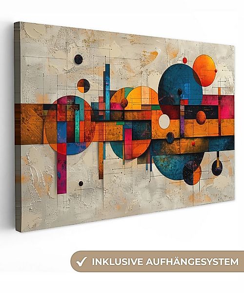 OneMillionCanvasses® Leinwandbild Kunst - Bunt - Modern - Formen, Fotodruck günstig online kaufen