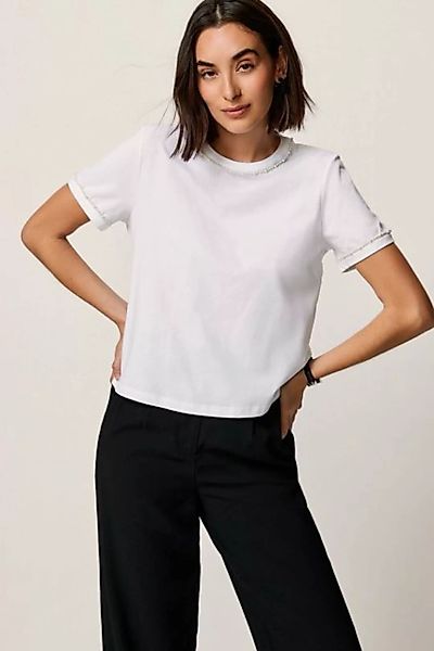 Next T-Shirt Kurzärmliges Shirt mit Perlenbesatz (1-tlg) günstig online kaufen