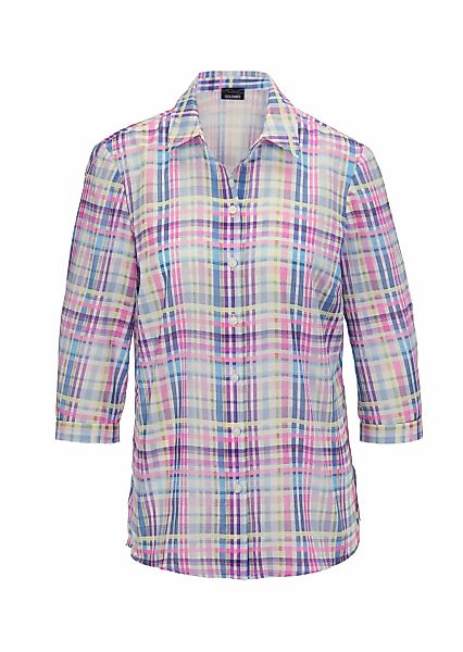 GOLDNER Hemdbluse "Feminine Hemdkragenbluse mit Karodessin" günstig online kaufen