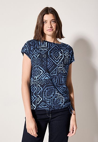 Cecil Print-Shirt, mit Tunnelzug am Saum günstig online kaufen