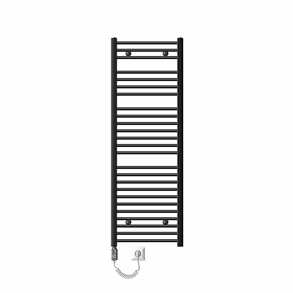 LuxeBath Badheizkörper Elektrisch 500x1500 mm Anthrazit Gebogen Heizstab 90 günstig online kaufen
