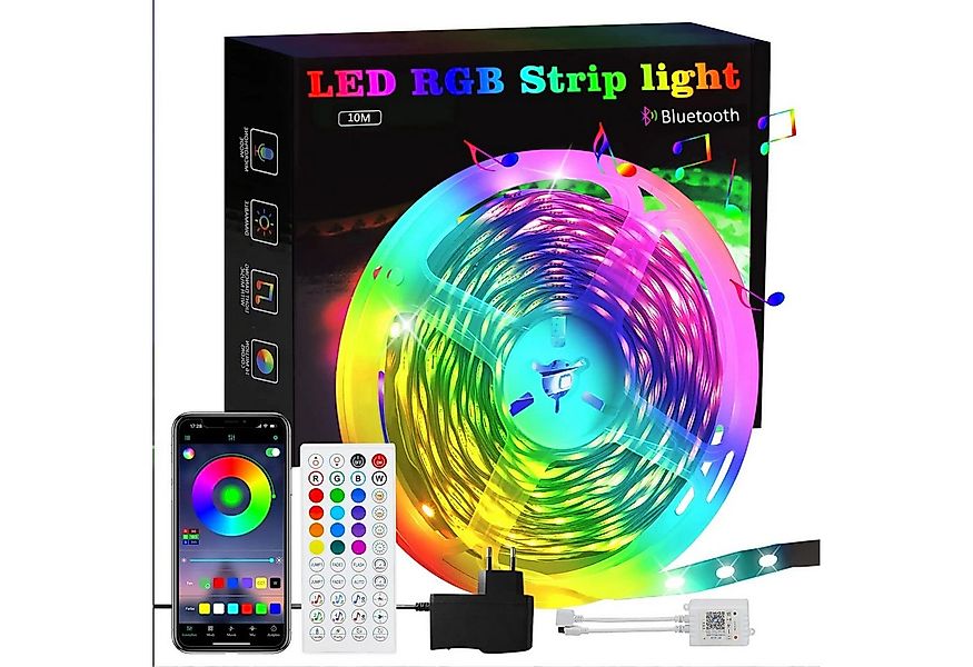 Nettlife LED Stripe Selbstklebend RGB Streifen 10/20/30m APP Steuerung Lich günstig online kaufen