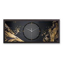 Kreative Feder Wanduhr 3D Designer-Wanduhr Golden günstig online kaufen