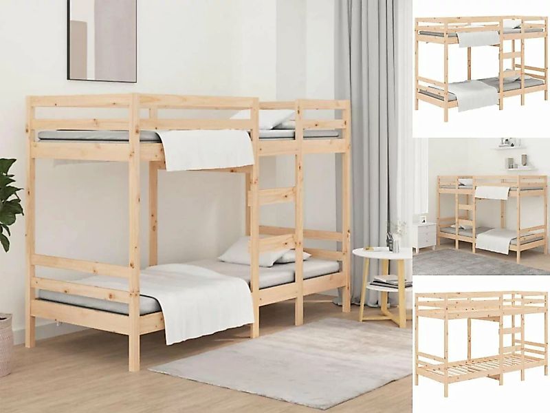 vidaXL Bett Etagenbett 90x200 cm Massivholz Kiefer günstig online kaufen