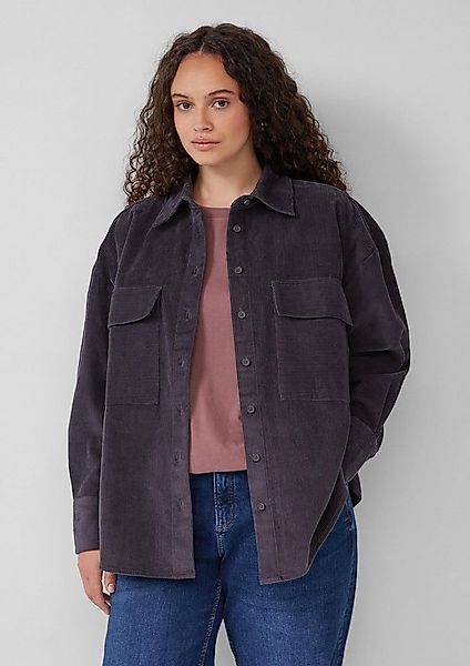 QS Langarmbluse Bluse Bluse aus Baumwollcord günstig online kaufen