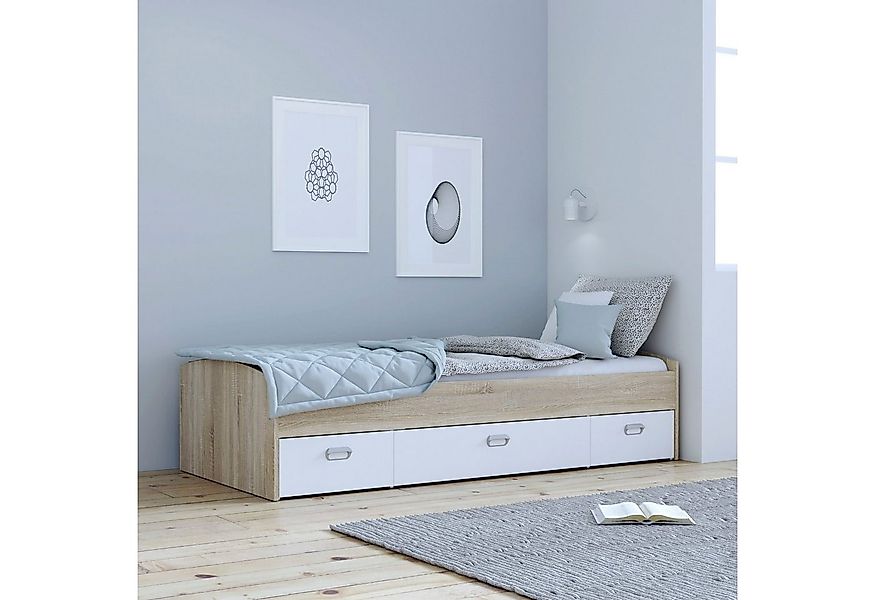 FORTE Stauraumbett "Jugendbett, 3 Schubladen auf Mettallauszügen" schnelle günstig online kaufen