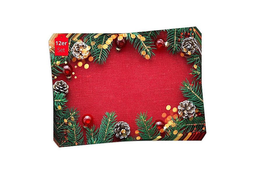 Tischsetmacher Platzset Tischsets I Platzsets - Weihnachten - Rote Weihnach günstig online kaufen