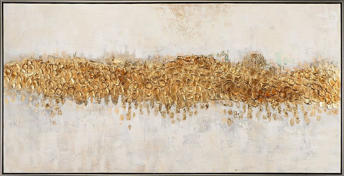 ArtUniverse Gemälde Goldener Horizont 72,5x142,5 cm, Gold günstig online kaufen