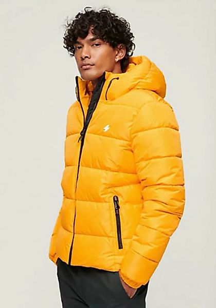 Superdry Steppjacke HOODED SPORTS PUFFR JACKET mit kontrastfarbener Sticker günstig online kaufen