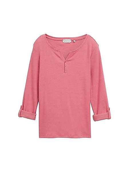 TOM TAILOR T-Shirt Gestreiftes Langarm mit Henley T-Shirt stripe henley günstig online kaufen