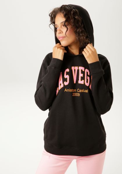 Aniston CASUAL Sweatshirt mit aufgestickter "LAS VEGAS"-Applikation günstig online kaufen