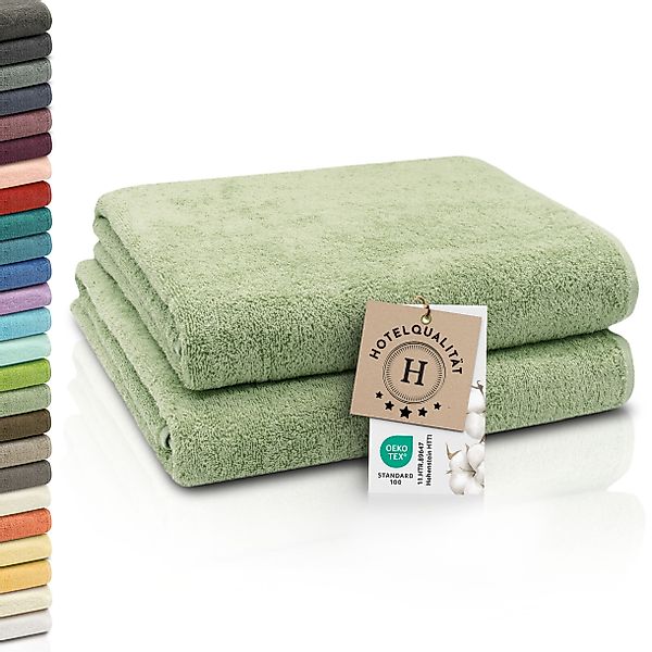 ZOLLNER Badetücher, Walkfrottier (2-St), Längssäume mit günstig online kaufen