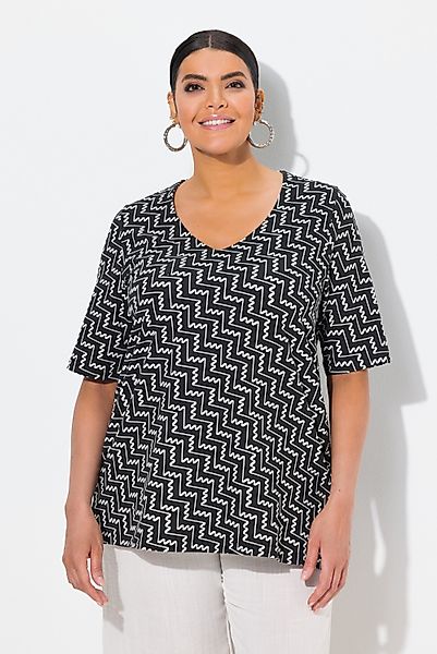 Ulla Popken T-Shirt T-Shirt grafischer Druck günstig online kaufen