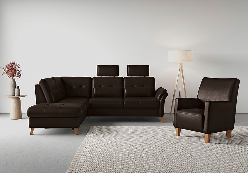 sit&more Ecksofa "Göteborg" inkl. Sitztiefenverstellung, wahlweise mit Bett günstig online kaufen