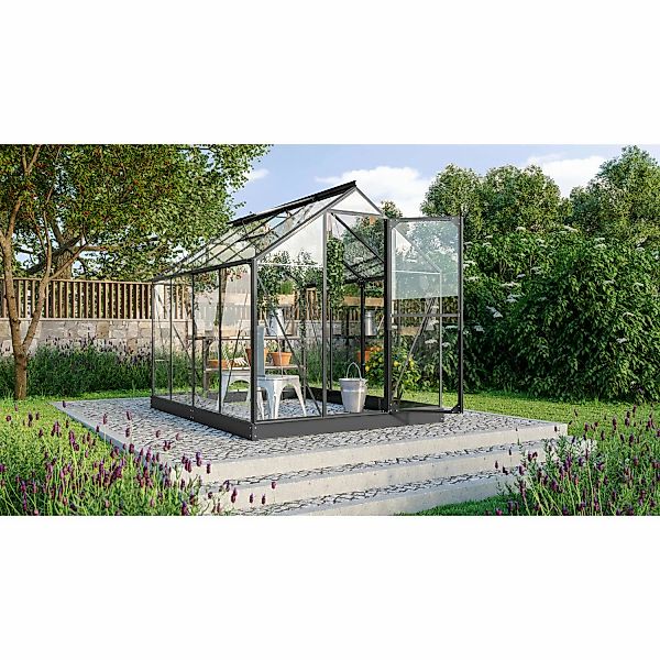 Vitavia Gewächshaus Triton 5000/ ESG Schwarz B 198 cm x T 256 cm günstig online kaufen