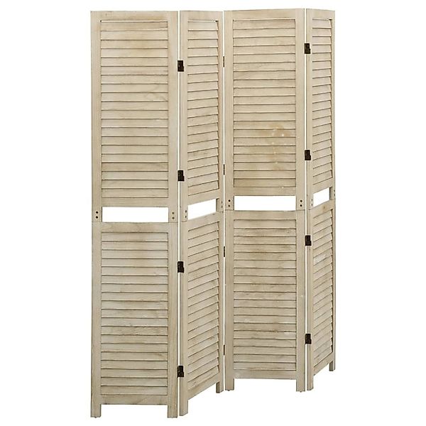 VidaXL 4-tlg. Raumteiler 140x165 cm Massivholz Paulownia günstig online kaufen