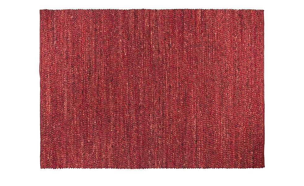 Handgewebter Naturteppich - rot - Jute, Wolle - 90 cm - Sconto günstig online kaufen
