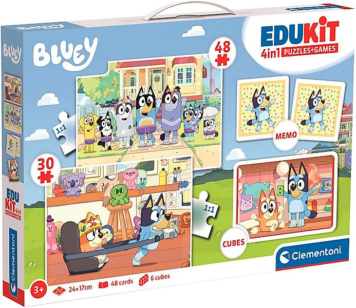 Clementoni® Puzzle Edukit, 4n1, Bluey, 78 Puzzleteile, Made in Europe günstig online kaufen