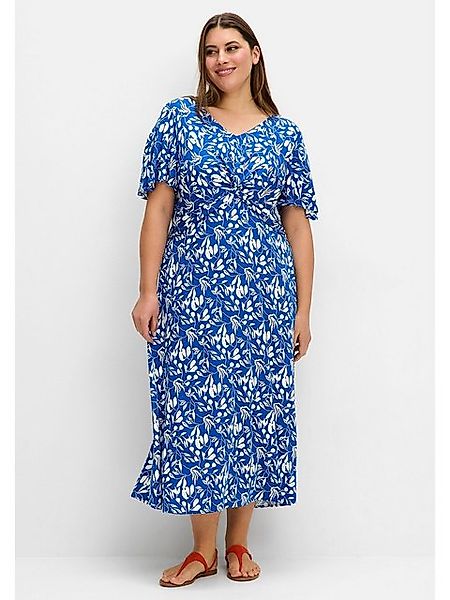 Sheego Sommerkleid Große Größen mit Knotendetail in der Taille günstig online kaufen