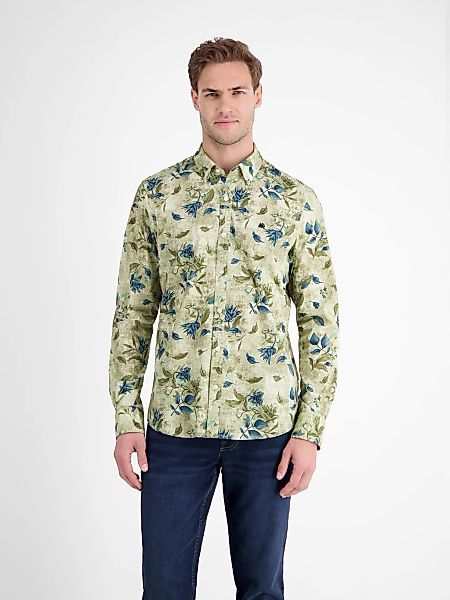 LERROS Langarmhemd "LERROS Herrenhemd in ausdrucksstarkem Design" günstig online kaufen