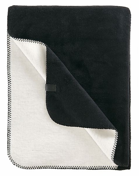 SCHÖNER WOHNEN Kollektion Wohndecke  Pebble ¦ schwarz ¦ Baumwollmischgewebe günstig online kaufen