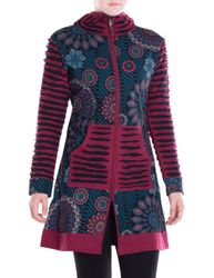 Vishes Kurzmantel Damen Mandala Blumen Jersey-Mantel günstig online kaufen