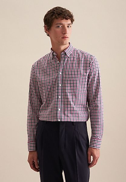 seidensticker Flanellhemd Regular Regular Langarm Button-Down-Kragen günstig online kaufen