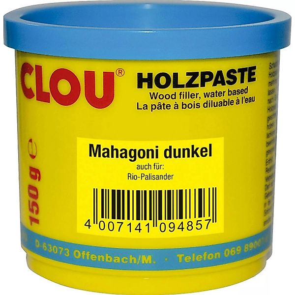 Clou Holzpaste wasserverdünnbar Mahagoni Dunkel 150 g günstig online kaufen