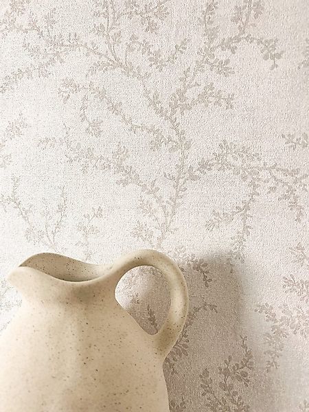 Newroom Vliestapete Eden Creme Tapete Mustertapete Äste, strukturiert, Natu günstig online kaufen