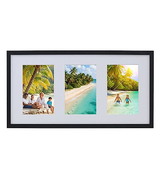 IDEAL TREND Bilderrahmen Multiframe Collage Bilderrahmen Holz Fotos Massivh günstig online kaufen