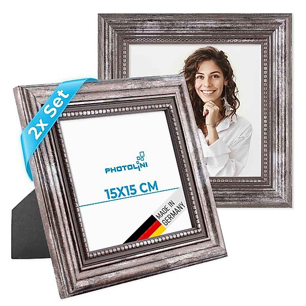 PHOTOLINI Bilderrahmen 2er Set Massivholz-Rahmen im günstig online kaufen