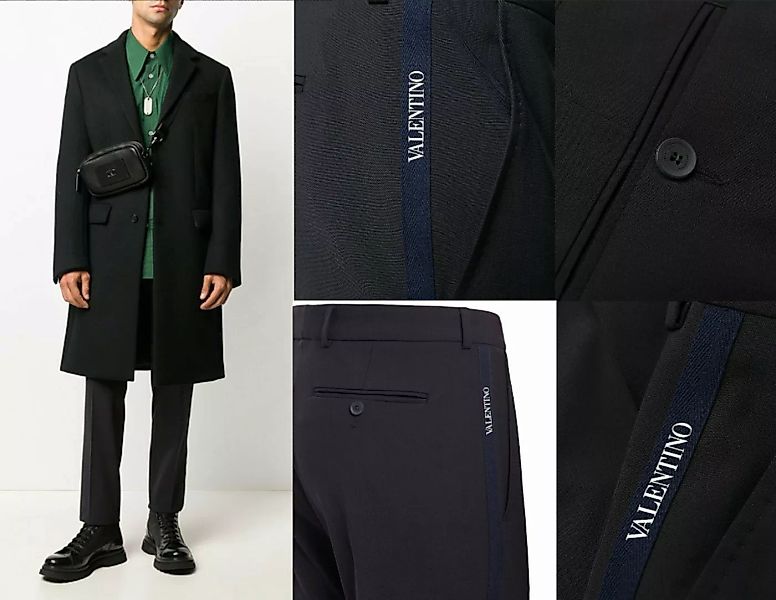 Valentino Loungehose VALENTINO TAILORED WOOL BLEND SLIM PANTS ICONIC TAPE L günstig online kaufen