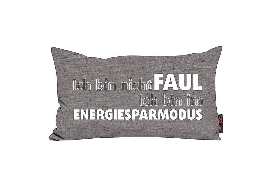 Magma Heimtex Zierkissen Magma Kissen Zitat:"Ich bin nicht FAUL" günstig online kaufen