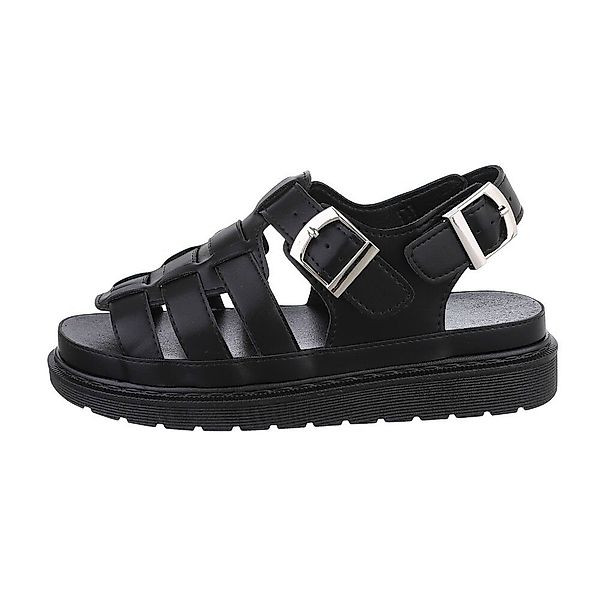 Ital-Design Damen Freizeit Plateausandaletten Flach Plateausandaletten günstig online kaufen