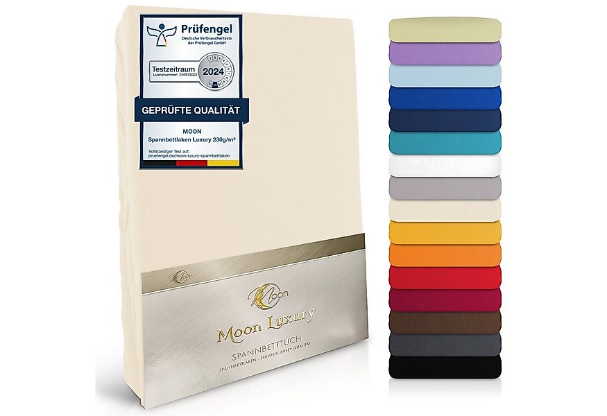 MOON Heimtextilien Spannbettlaken MOON-Luxury Spannbettlaken Jersey Stretch günstig online kaufen